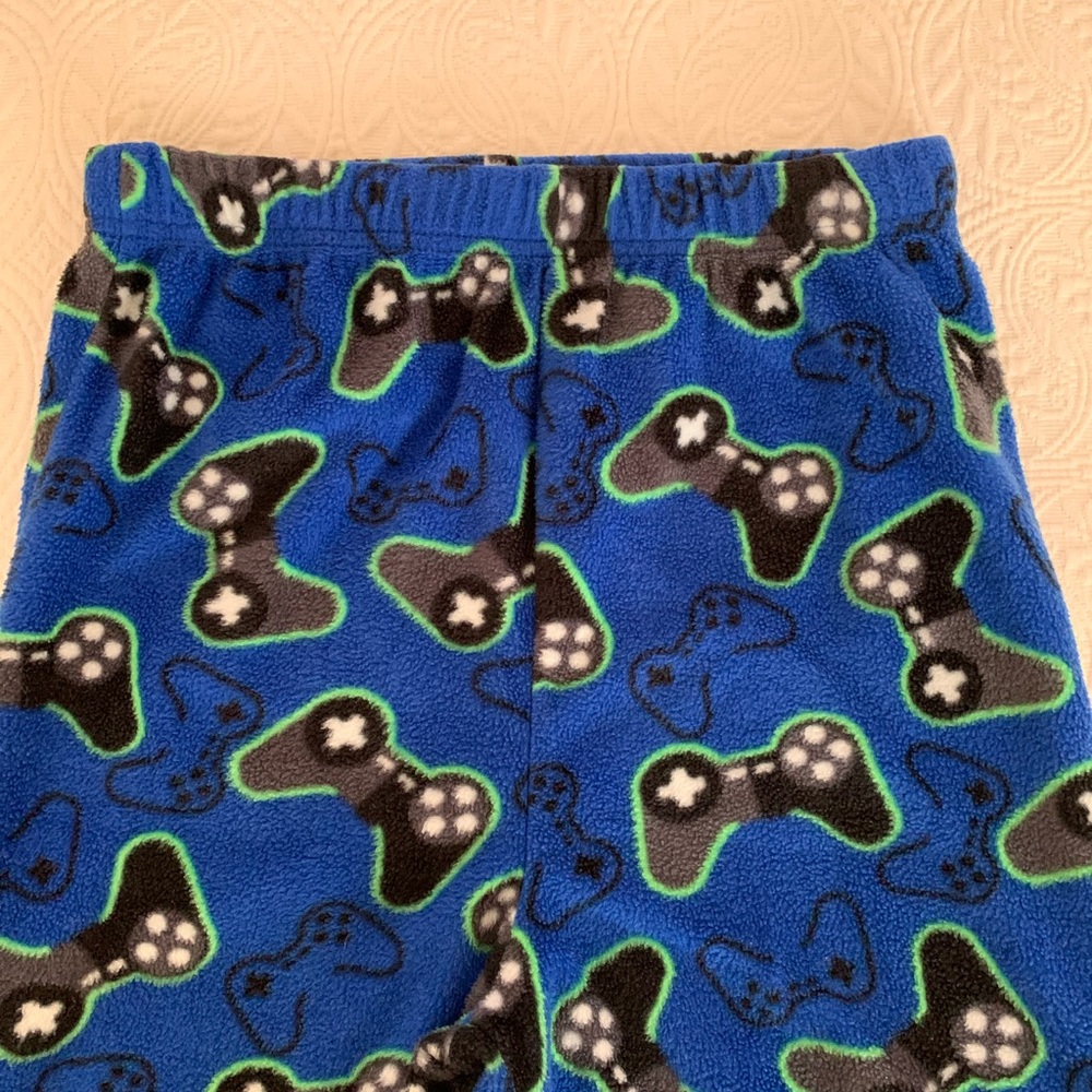 Boys Gaming Controls Fleece Pajama Pants Faded Glory Bottoms Blue Size XL 14-16 - Picture 4 of 9